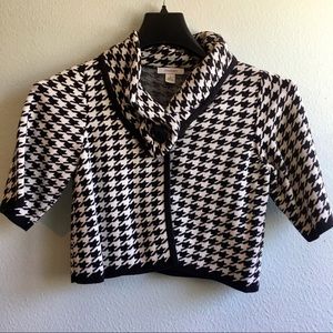Dress Barn Houndstooth Sweater Jacket